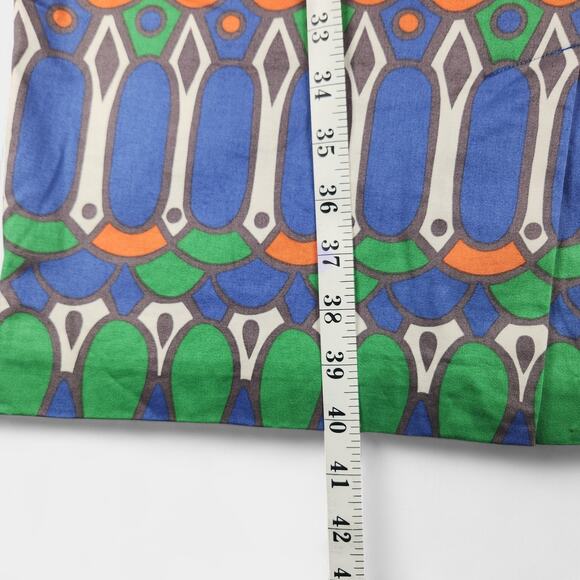 Boden Dress Womens 10R Blue Orange Green Geometric Print Sleeveless Sheath Lined - Picture 9 of 15